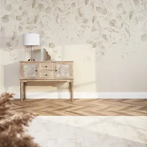 Eucalyptus Cascade Mural Wallpaper In Warm Neutrals (350cm x 240cm)