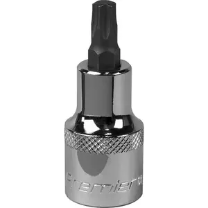 Premium T40 TRX Star Socket Bit - 1/2" Drive with S2 Steel and Knurled Grip