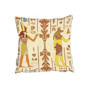 Egyptian gods and ancient egyptian hieroglyphs (Outdoor Cushion) / 45cm x 45cm