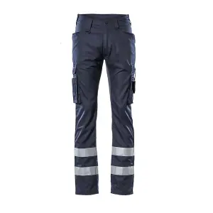 Mascot Frontline Service Trousers with Reflective Tape (Dark Navy)  (30.5) (Leg Length - Short)