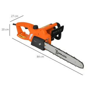 DURHAND Electric Chainsaw Garden Tools 2000 W, 40 cm Blade Corded Aluminum