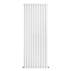 Right Radiators 1600x590mm Vertical Single Oval Column Designer Radiator White