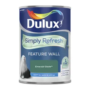 Dulux One coat Emerald glade Matt Emulsion paint, 1.25L