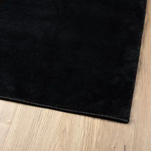 Rug OVIEDO Short Pile Black 60x110 cm