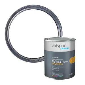 Valspar Trade Exterior Metal & wood Eggshell Paint, Base 4, 1L