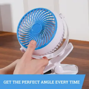 JML Chillmax Go Fan White - 360 powerful, portable cordless fan