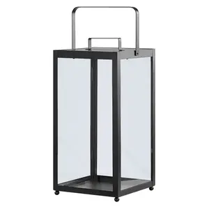 Beliani Modern Lantern LEPAR Metal Black