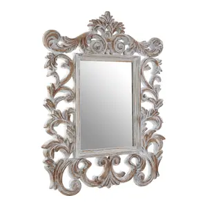 Interiors by Premier Antique Grey Fleur-De-Lis Wall Mirror