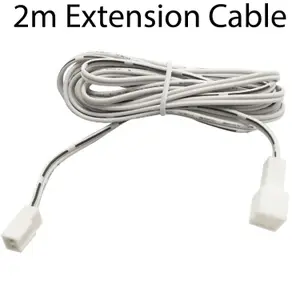 2x 2m LED Driver Extension Cable Lighting Accessories White Power Lead