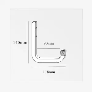 2 x 115mm Storage Wall Hooks 60kg Galvanised Steel, Garages, Sheds Ladders & Tools