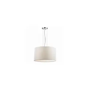 Luminosa Woody  5 Light  Large Round Ceiling Pendant White, E27