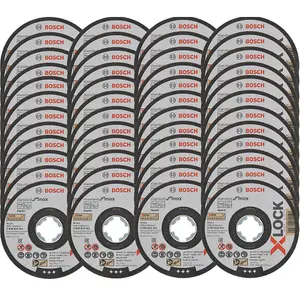 48x Bosch 115mm 1mm X-LOCK Thin Slit Cutting Discs Blades Inox 4.5" 2608619261