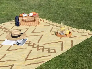 Picnic Blanket ASNI 200 x 200 cm Yellow