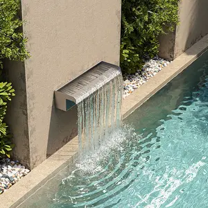 Rear Entrance Swimming Pool Stainless Steel Water Curtain 40 cm