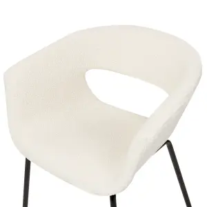 Set of 2 Dining Chairs ELMA Boucle Off-White