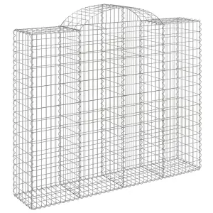 Berkfield Arched Gabion Basket 200x50x160/180 cm Galvanised Iron