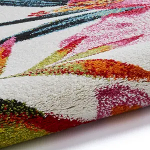 Multi Rug, Handmade Floral Rug, Luxurious Modern Rug, Multi Rug for Bedroom, Living Room, & Dining Room-120cm X 170cm