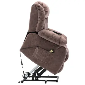 Fabric Massage Recliner Chair with Heat & Vibration for Elderly