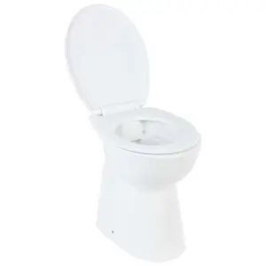 Berkfield High Rimless Toilet Soft Close 7 cm Higher Ceramic White