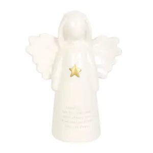 Something Different Good Friends Sentiment Angel Ornament White/Gold (One Size)