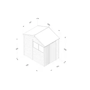 4LIFE Reverse Apex Shed 5x7 - Double Door - 2 Windows