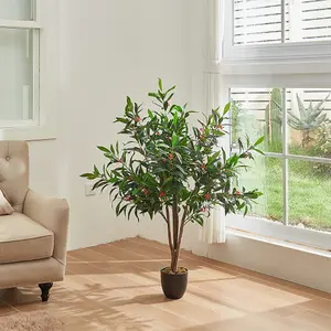 120cm H Garden Decoration Artificial Green Olive Tree with Pot