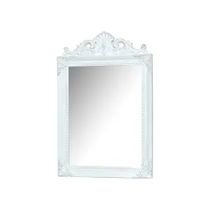 Melody Maison Antique White Wall Mirror 36cm x 55cm