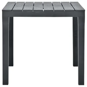 Berkfield Garden Table Anthracite 78x78x72 cm Plastic