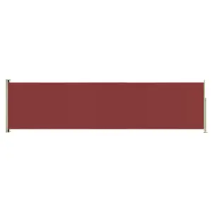 Berkfield Patio Retractable Side Awning 160x600 cm Red