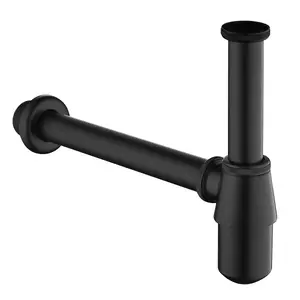 Nes Home Modern Basin Sink Bottle Trap Waste Bathroom Basin Sink Pipe Matte Black