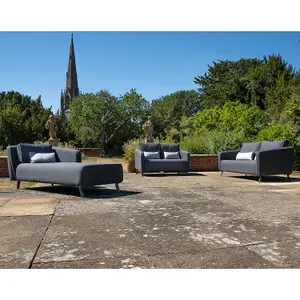 Emelda Grace Chloe Large Sofa - Dark Grey