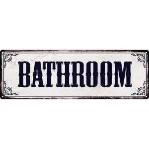 Grindstore Bathroom Plaque Cream/Black (One Size)