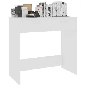 Berkfield Desk White 80x40x75 cm Engineered Wood