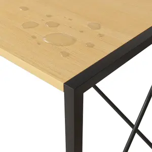 Mcc Direct No Assembly Folding Computer Desk 100cm Natural- Miami