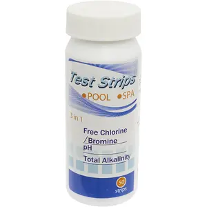 3-in-1 Test Strips for Swimming Pool and Hot Tub Water Quality