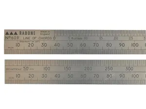 Stanley Tools 60R Line of Chords Ruler - 60cm Precision Tool