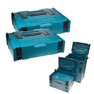 Makita MAKPAC Pack of 2 x Stacking Connector Tool Cases Type 1 396 x 296 x 105