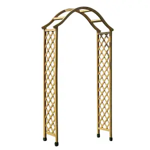 Smart Garden Elegant Woodland Wooden Garden Arch Pergola Tan Plant Support