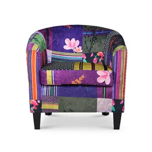 Fabric Patchwork Tricia Tub Chair