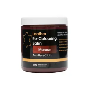 Furniture Clinic Leather Recolouring Balm, Maroon, 250ml