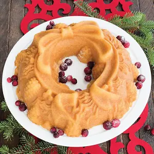 Nordic Ware Silver Holiday Wreath Bundt Pan