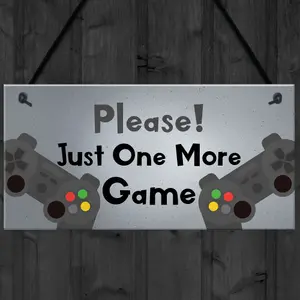 Novelty Gaming Sign Hanging Bedroom Sign Gamer Gift For Dad Son Brother