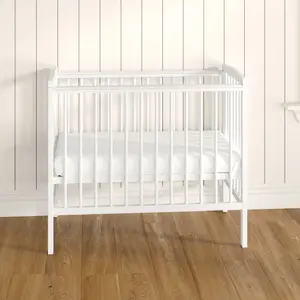 Sydney Mini Cot with Mattress White