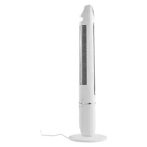 12H Timer Tower Fan with 3 Speed Touch Screen Oscillating Cooling Remote, 50W