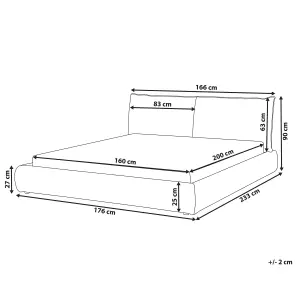 Corduroy EU King Size Bed Green VINAY