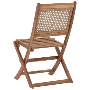 Set of 4 Garden Chairs PARAGGI Light Wood