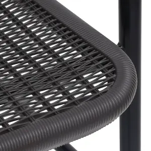 Berkfield Garden Chairs 6 pcs Plastic Rattan and Steel 110 kg