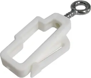 Fort Fasteners Curtain Rail Stop Ends to Fit Whiteline Track White Pack 4 Stop Ends