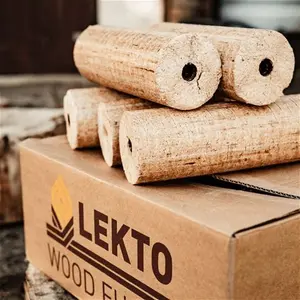 Hardwood Heat Logs - Hottest Burning Wood Fuel | Lekto Woodfuels 4 X 20Kg Mini Pack