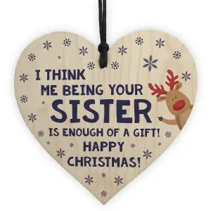 FUNNY Christmas Gift For Brother Wood Heart Rude Gift For Brother From Sister